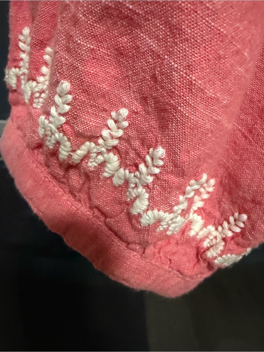 Sundance Res Coral-Pink Embroidered V-Neck Tunic- Gorgeous XSMALL - Picture 3 of 9